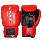 Перчатки боксерские, кожа, AML Sport Красные 